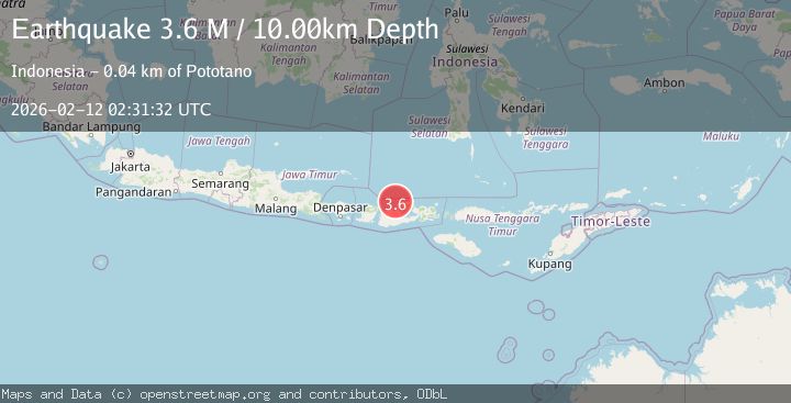 Map of Sumbawa Region, Indonesia