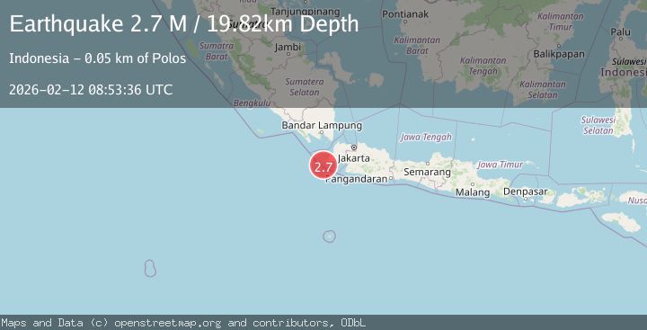Map of Java, Indonesia