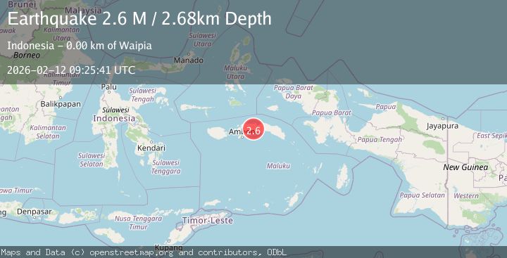 Map of Seram, Indonesia