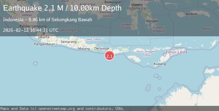 Map of Sumbawa Region, Indonesia