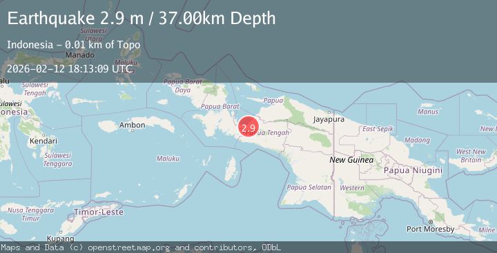 Map of West Papua Region, Indonesia