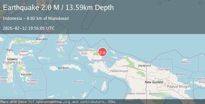Map of West Papua Region, Indonesia