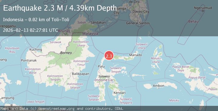 Map of Minahassa Peninsula, Sulawesi