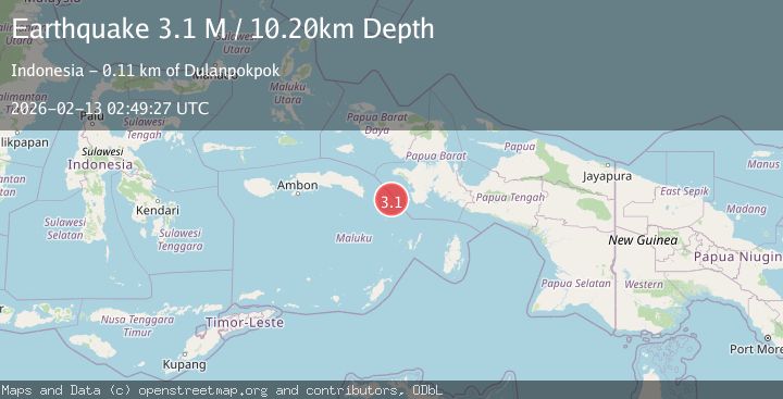 Map of West Papua Region, Indonesia