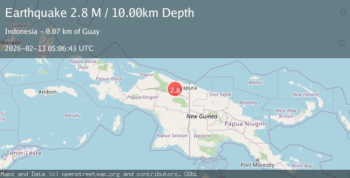 Map of West Papua, Indonesia