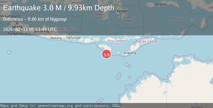 Map of Sumba Region, Indonesia