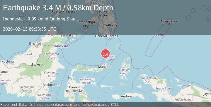 Map of Talaud Islands, Indonesia