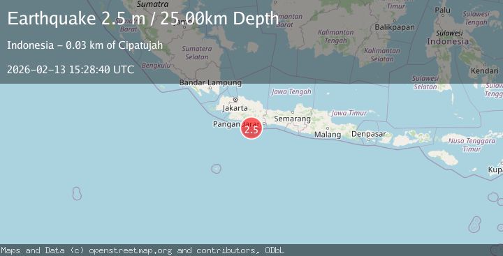 Map of Java, Indonesia