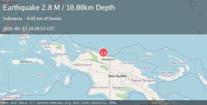 Map of West Papua Region, Indonesia