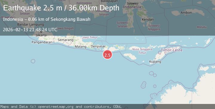 Map of Sumbawa Region, Indonesia
