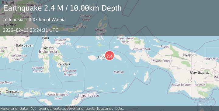 Map of Seram, Indonesia