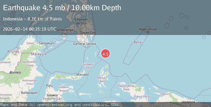 Map of North of Halmahera, Indonesia