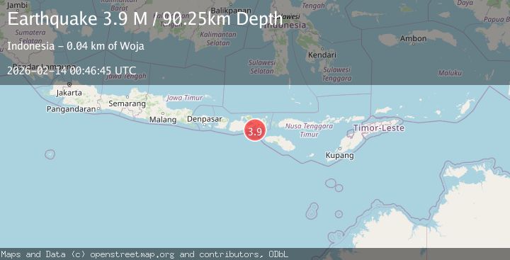 Map of Sumbawa Region, Indonesia