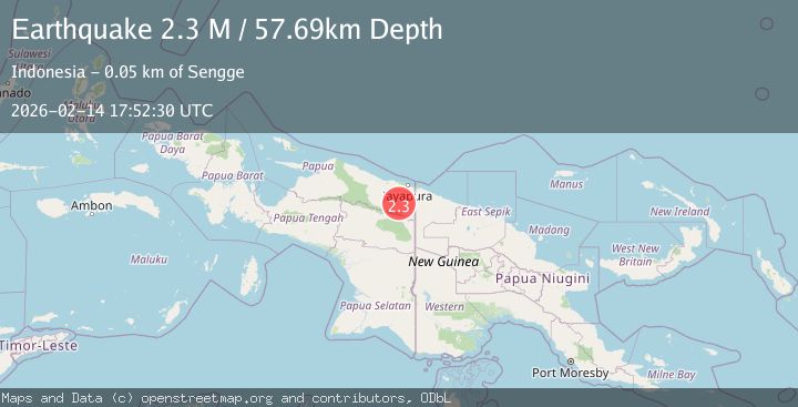 Map of West Papua, Indonesia