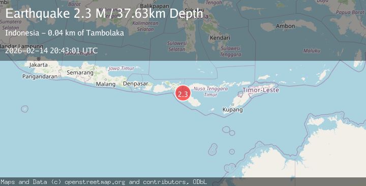 Map of Sumba Region, Indonesia