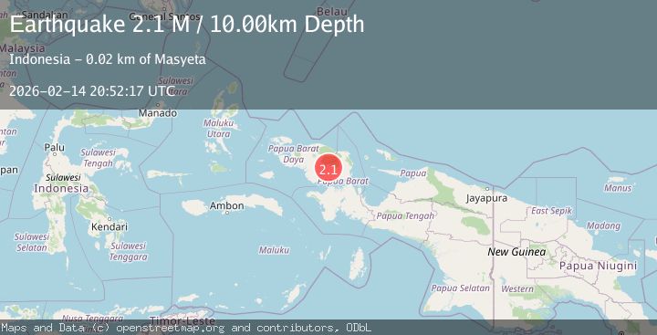 Map of West Papua Region, Indonesia