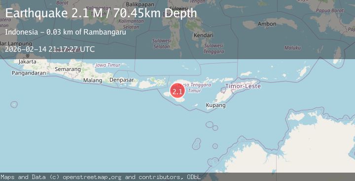 Map of Sumba Region, Indonesia
