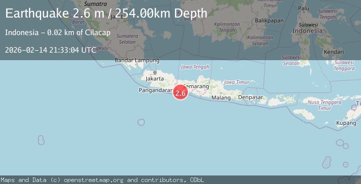 Map of Java, Indonesia