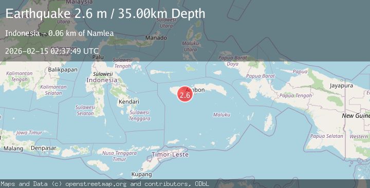 Map of Seram, Indonesia