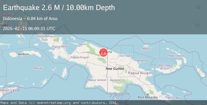Map of West Papua, Indonesia