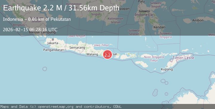 Map of Bali Region, Indonesia