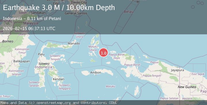 Map of Halmahera, Indonesia
