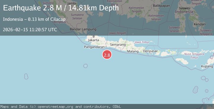 Map of Java, Indonesia