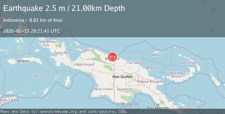 Map of Near North Coast of West Papua