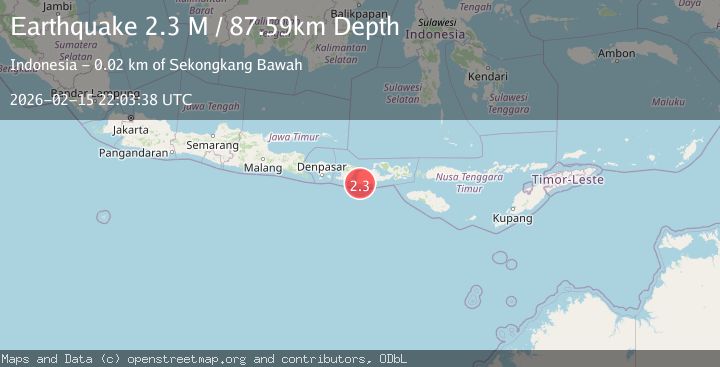 Map of Sumbawa Region, Indonesia