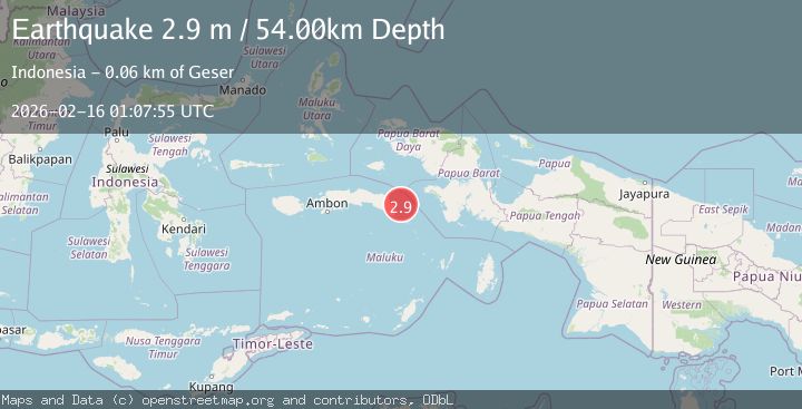 Map of West Papua Region, Indonesia