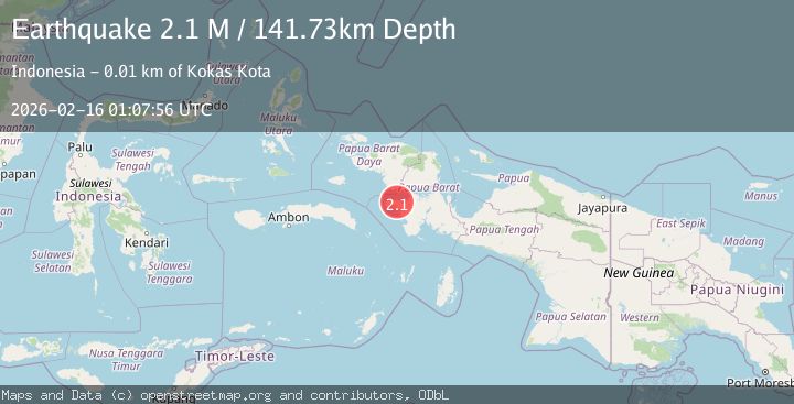Map of West Papua Region, Indonesia