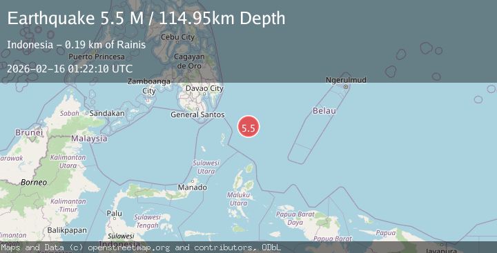 Map of North of Halmahera, Indonesia