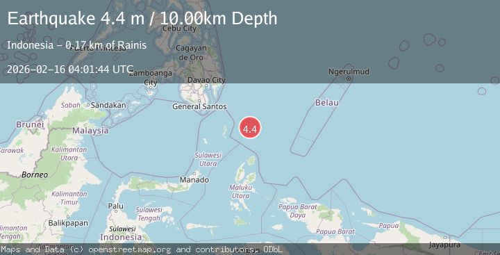 Map of North of Halmahera, Indonesia