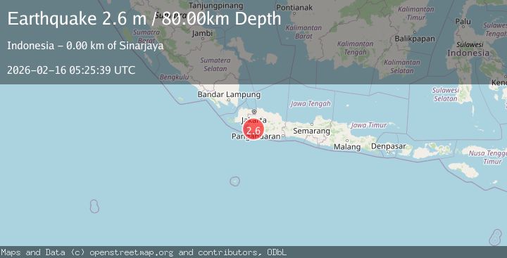 Map of Java, Indonesia