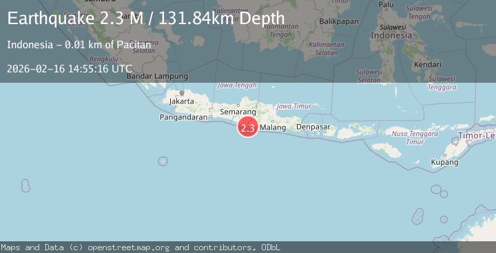 Map of Java, Indonesia