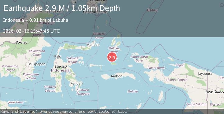 Map of Halmahera, Indonesia