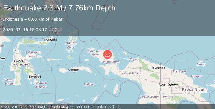 Map of West Papua Region, Indonesia