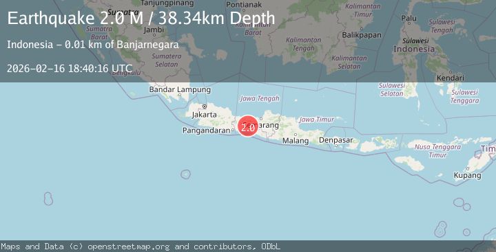 Map of Java, Indonesia