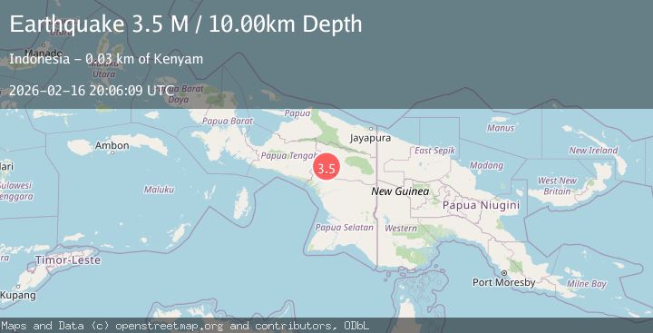 Map of West Papua, Indonesia