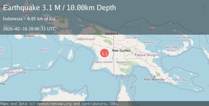 Map of West Papua, Indonesia