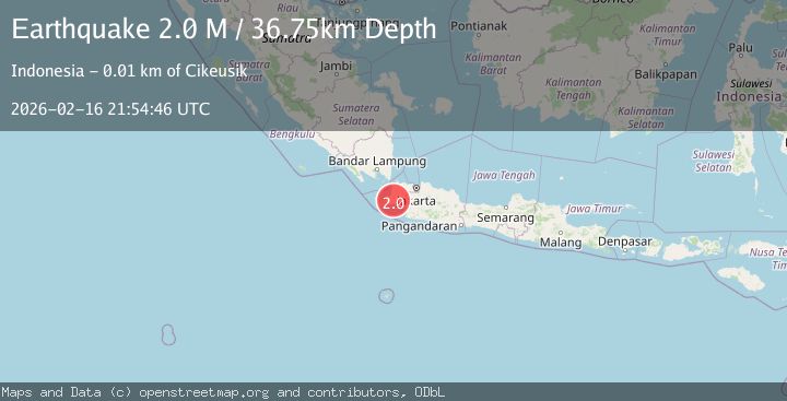 Map of Sunda Strait, Indonesia