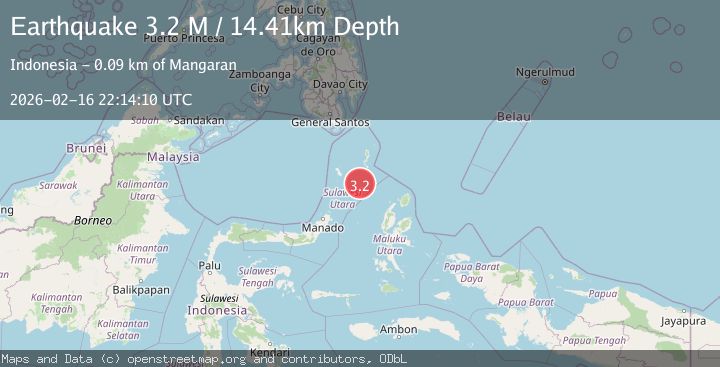 Map of Talaud Islands, Indonesia