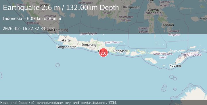Map of Java, Indonesia