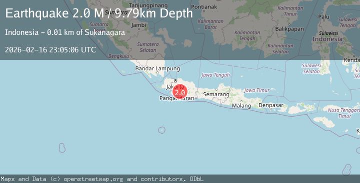 Map of Java, Indonesia