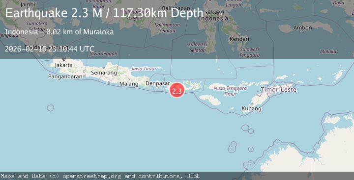 Map of Sumbawa Region, Indonesia