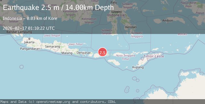 Map of Sumbawa Region, Indonesia