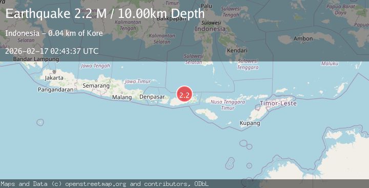 Map of Sumbawa Region, Indonesia