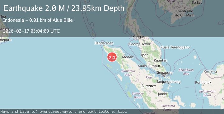Map of Northern Sumatra, Indonesia