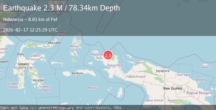 Map of West Papua Region, Indonesia
