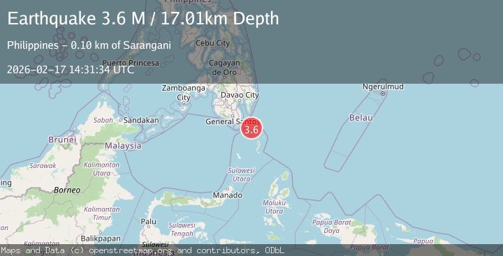 Map of Mindanao, Philippines